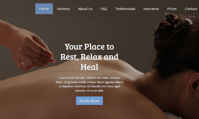 create wordpress acupuncture website acupuncturist women health wellness website