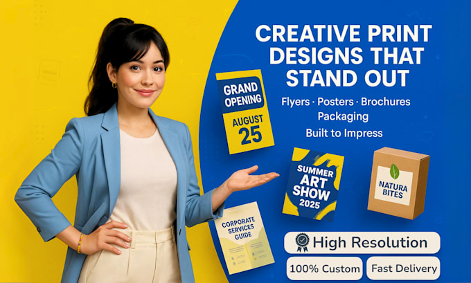 design eye catching flyers, posters and print materials