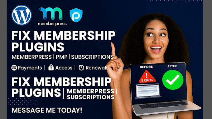 fix wordpress membership plugin issues, memberpress, pmp and subscriptions fast