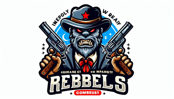 design eye catchy rebels mascot logo in 12 hours