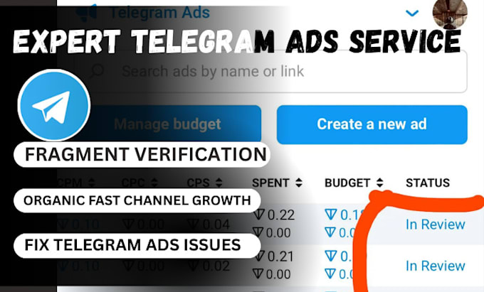 fix declined ads issues, run telegram ads, telegram promotion, verify fragment