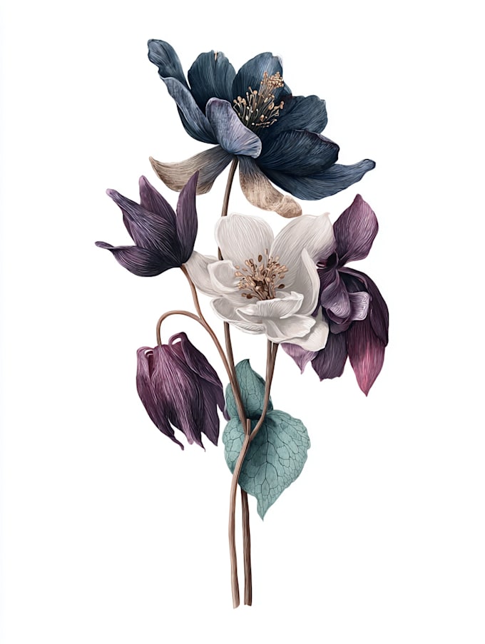 do a botanical watercolor illustration