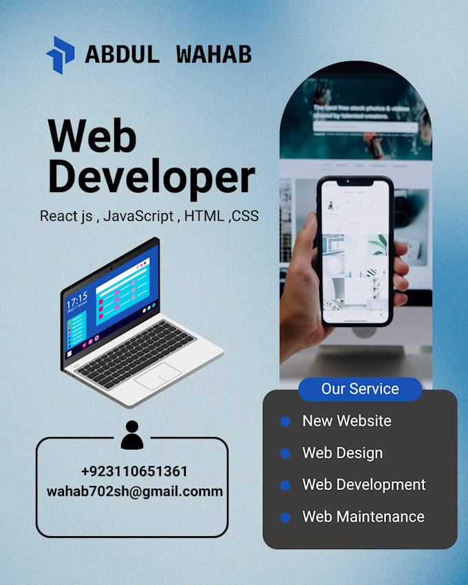 be a mern stack , react js , html css and php or laravel developer