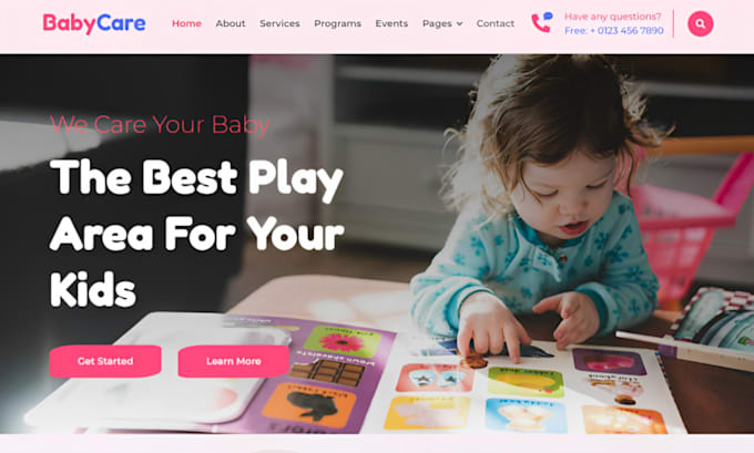 design child care website child psychiatric mental health clinic website