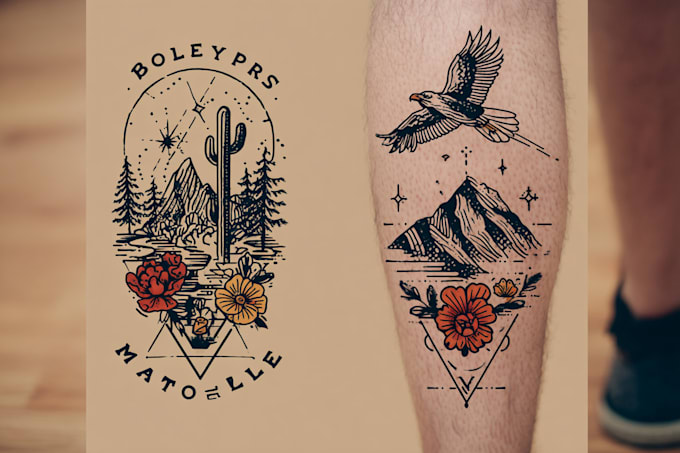 make a minimalist lineart tattoo design or illustration