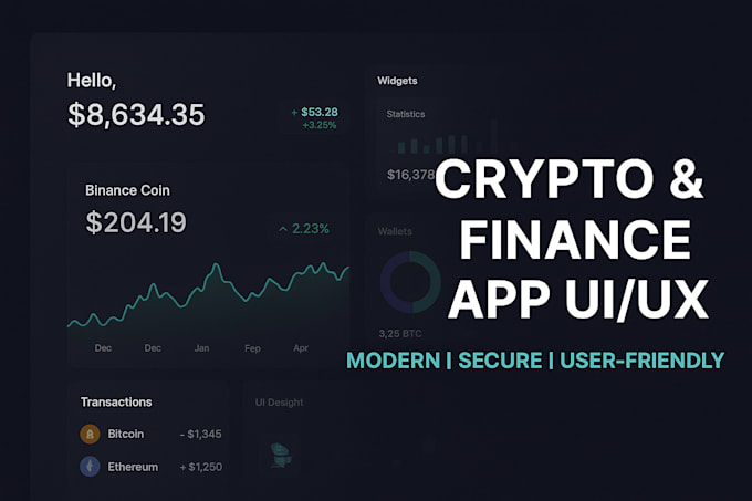 Design modern crypto wallet trading dashboard finance app fintech ui ux ...
