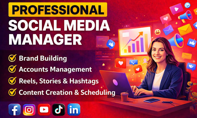 be your social media marketing manager, content creator and virtual assistance