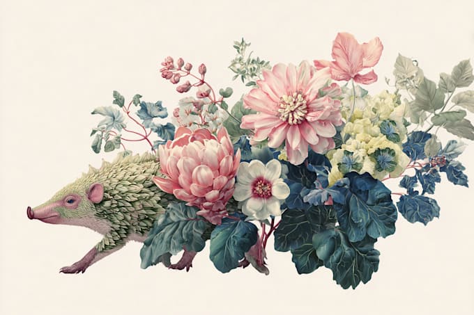 draw botanical and animal designs and patterns for you