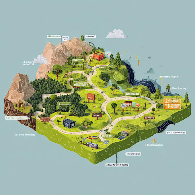 make a professional custom vector map or isometric map art