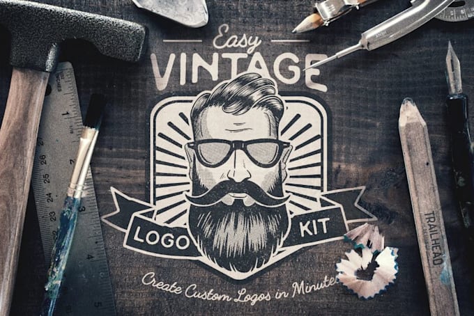 create a hipster vintage logo with unique look