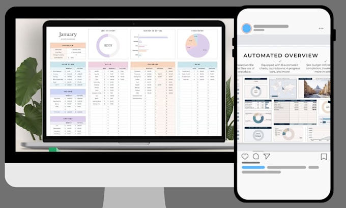 create a budget planner, expense tracker and financial dashboard