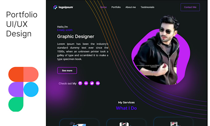 design a professional, contemporary style portfolio website