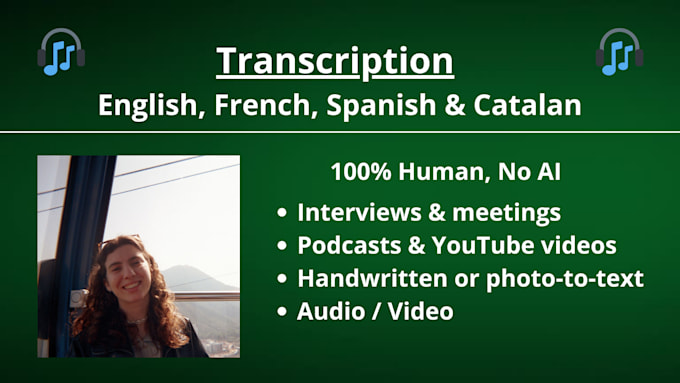 transcribe audios, photos, videos, podcasts, audios