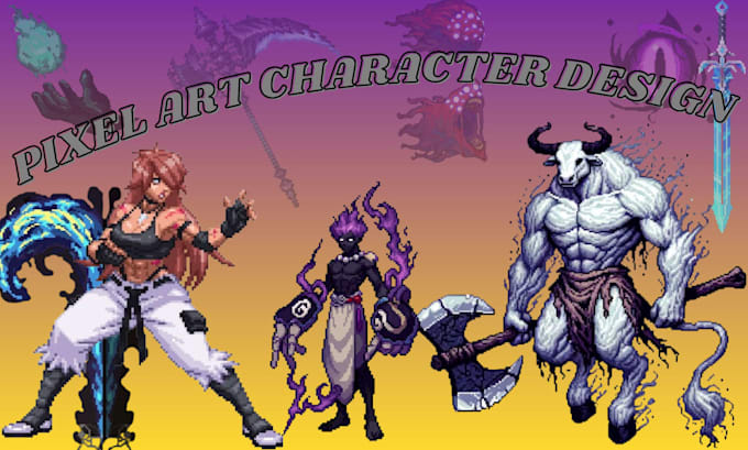 design animated pixel character undertale battle sprite sheet rpg maker game art