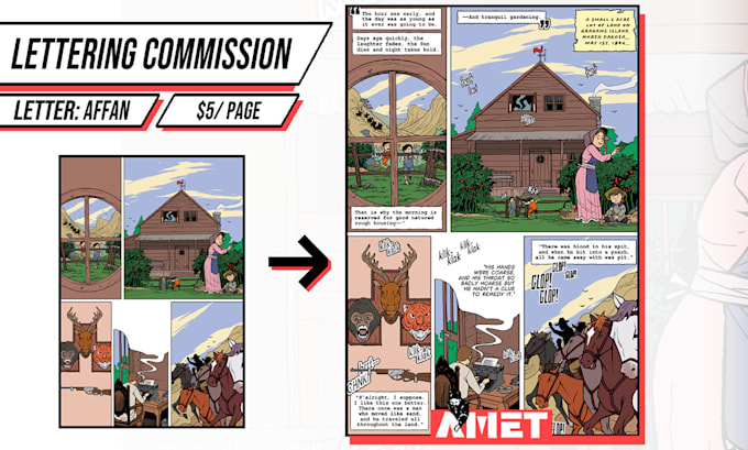 do professional comic book lettering