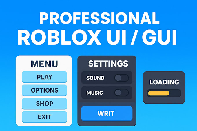 Create a professional roblox ui or custom gui for roblox game by ...