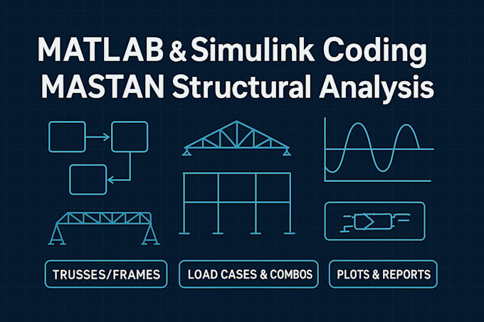 do matlab and simulink coding and mastan analysis for civil