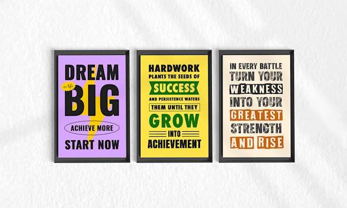 do typography poster design or wall art design