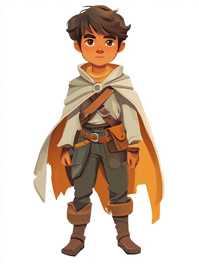 design a 2d cartoon character