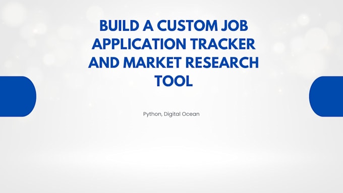 build a custom job application tracker and market research tool
