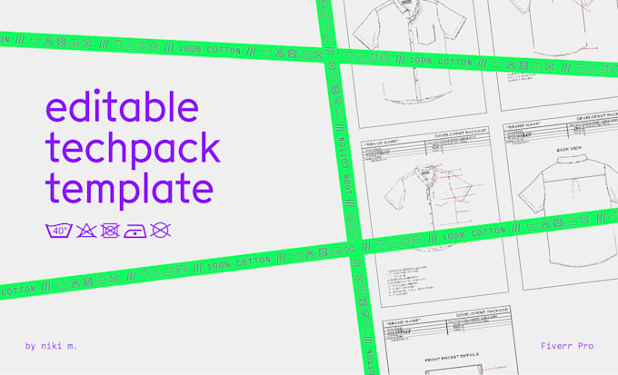Send you a editable tech pack template by Nikimac13 | Fiverr