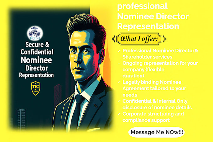 provide secure and confidential nominee director representation