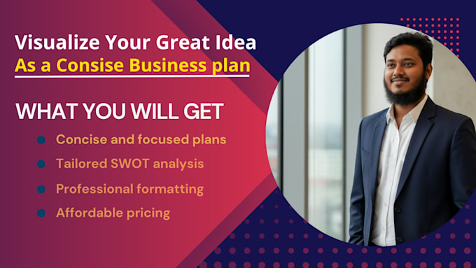 write a concise business plan and swot analysis for your startup