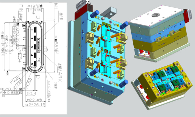 create custom injection mold designs for plastic parts with dfm review