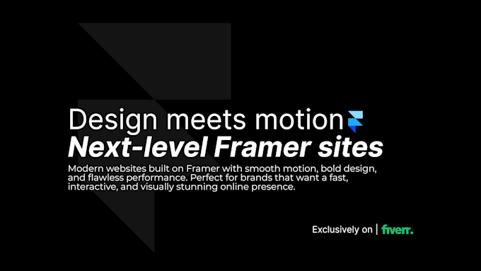 build modern and interactive framer website