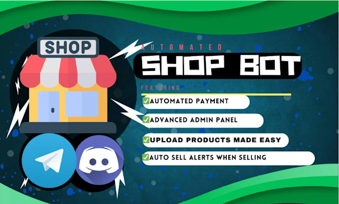 build telegram shop bot, telegram store bot, crypto bot, shopping bot