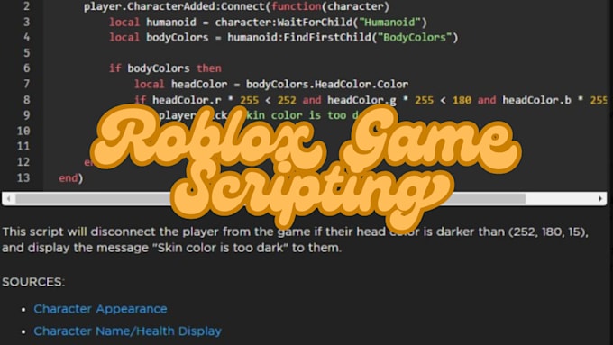be the scripter for your roblox game