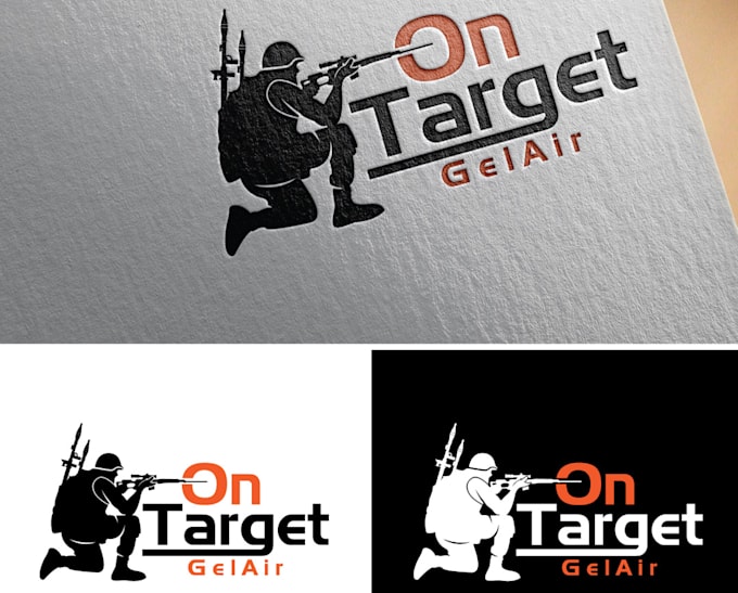 make an modern custom sniper, shoot, gun logo design