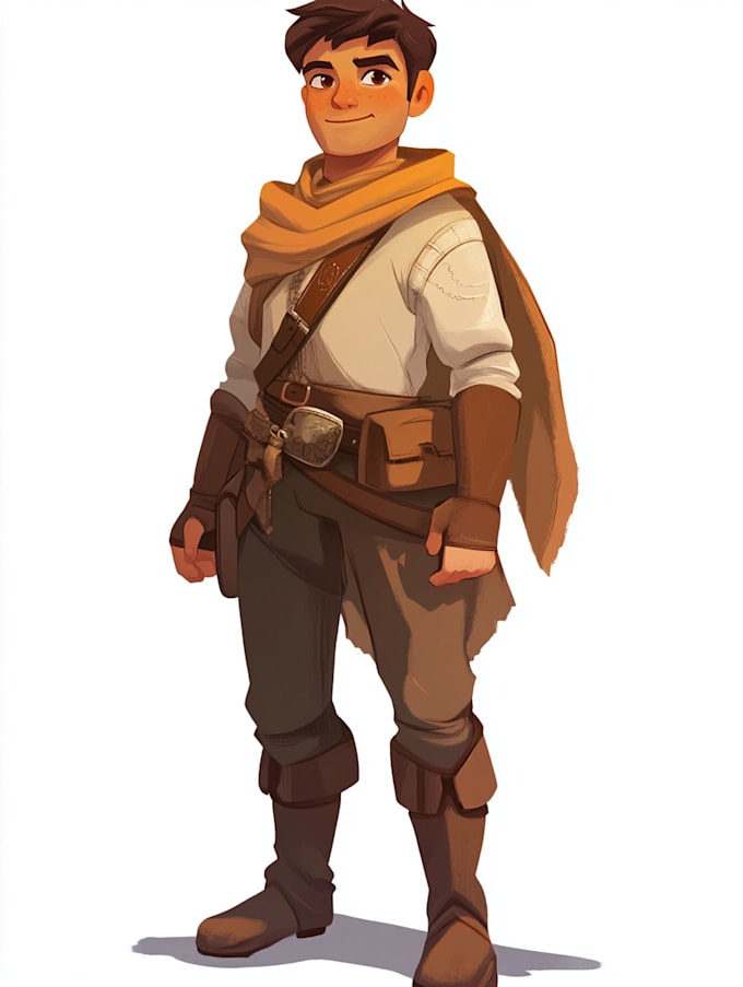 draw 2d game character illustration