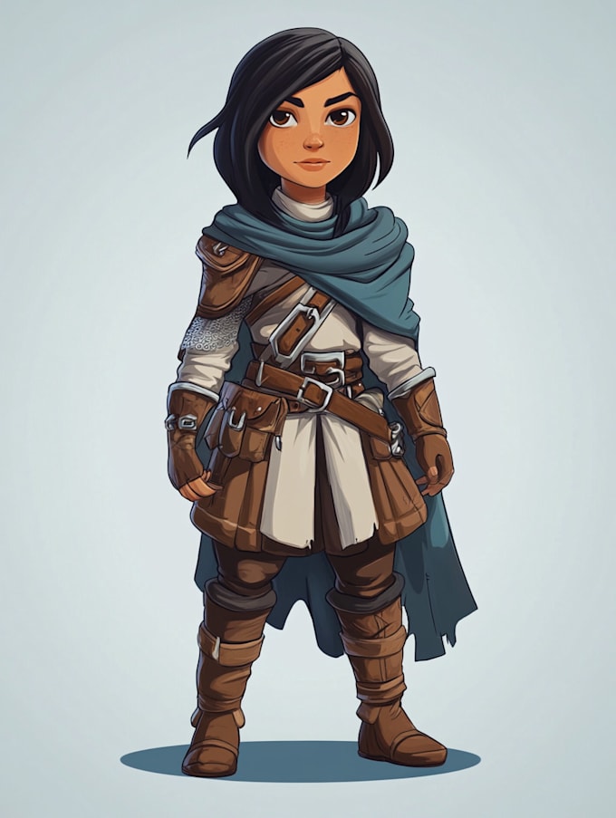 draw 2d game character illustration
