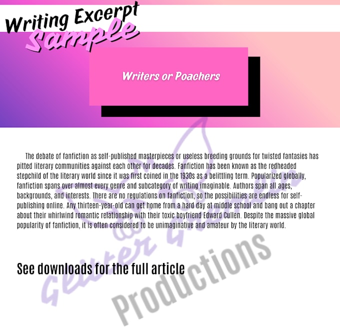 writing for blog posts or linkedin articles
