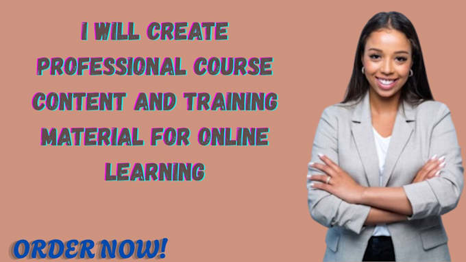 create professional course content and training material for online learning