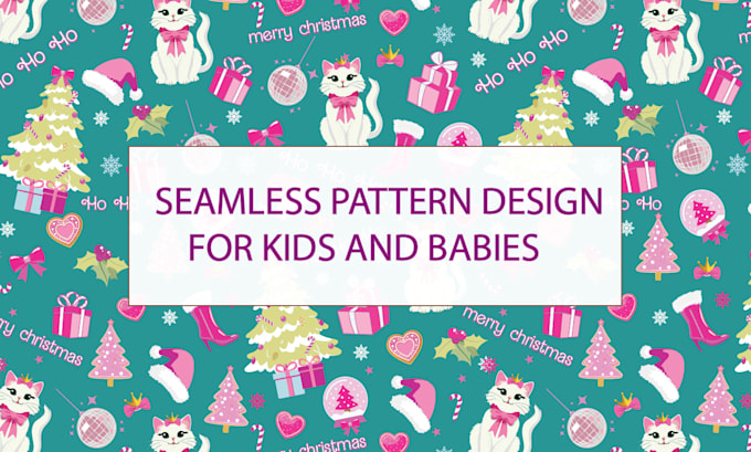 do cute seamless pattern design for kids and babies textile