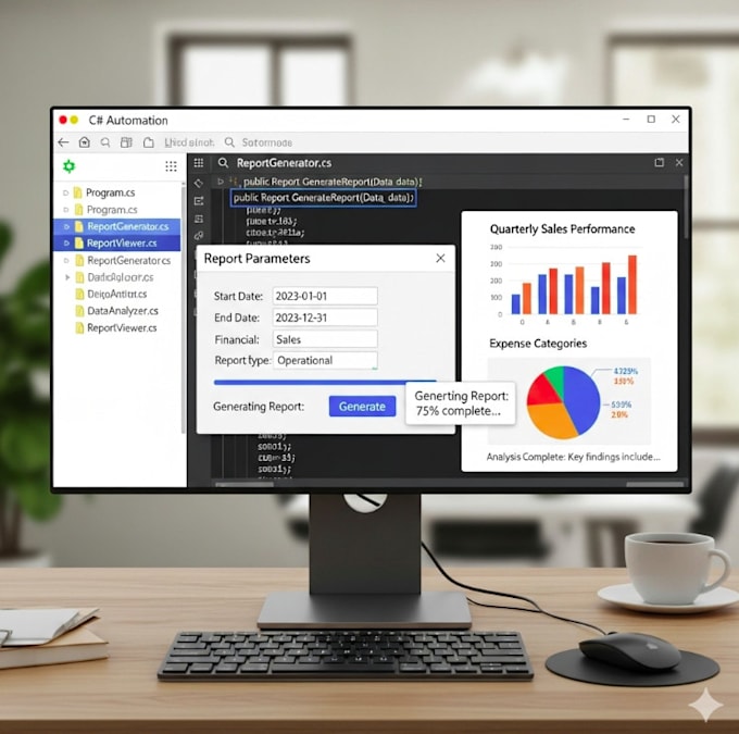 build the automation tools to generate reports