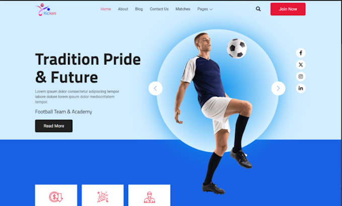 build squarespace football coach website academy training UK teams