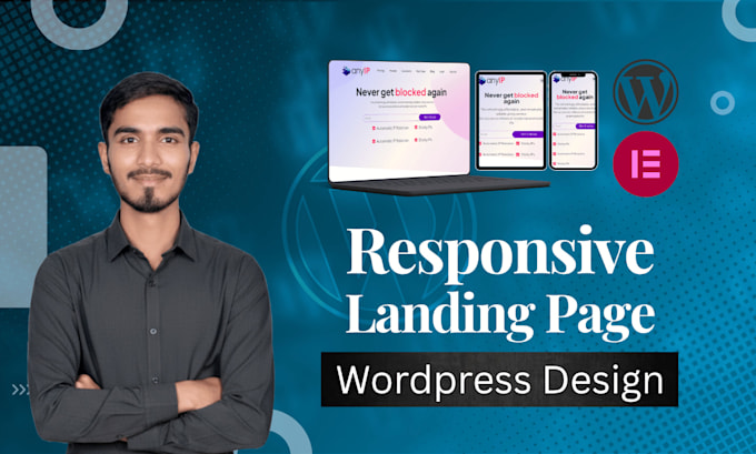 build a responsive wordpress landing page with elementor