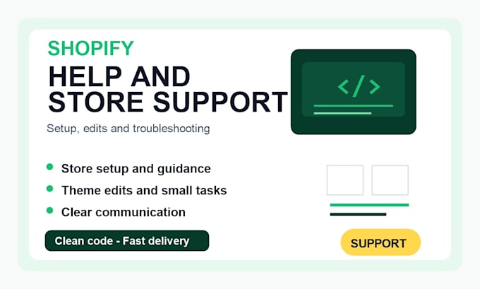 provide shopify help, support and assistance