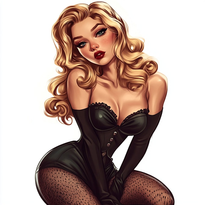 create pin up and cartoon illustrations