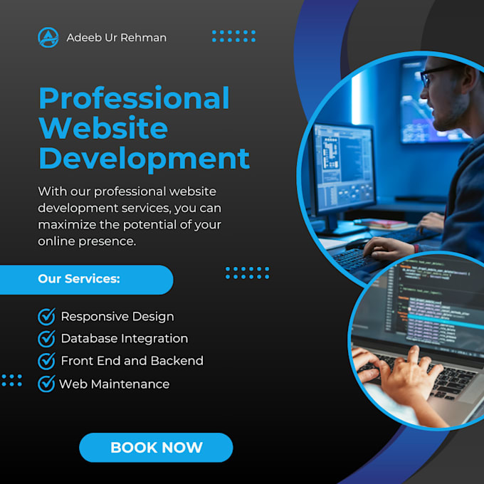built custom website as full stack website developer
