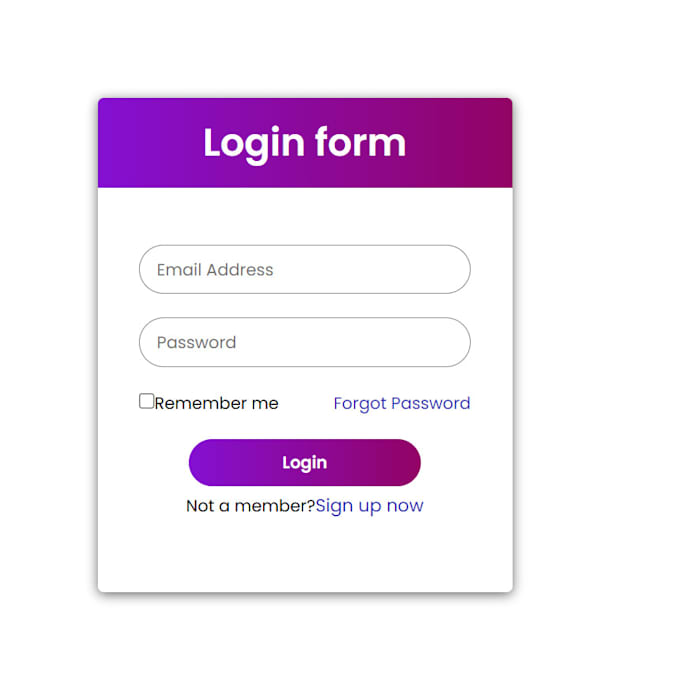 Create professional login and registration pages using html css by ...