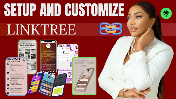 Setup a well designed linktree account bio for your business within a ...