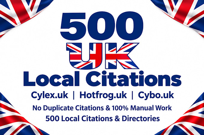 do 500 UK local citations and business directories for SEO