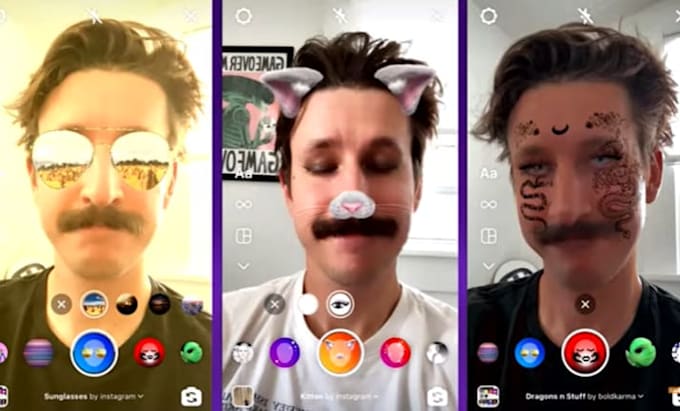 design a viral ar filter for instagram, tiktok, and facebook