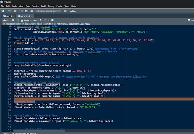 clean and prepare your data in python, r, or sql