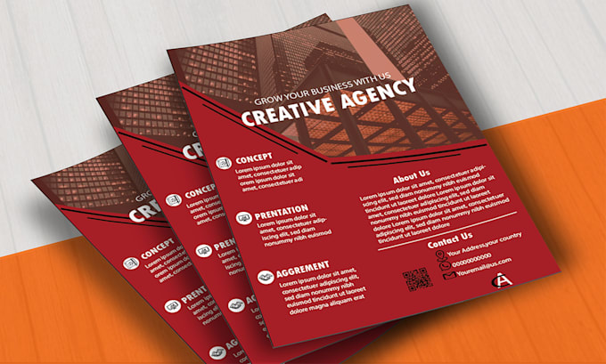 design a flyer, menu, brochure