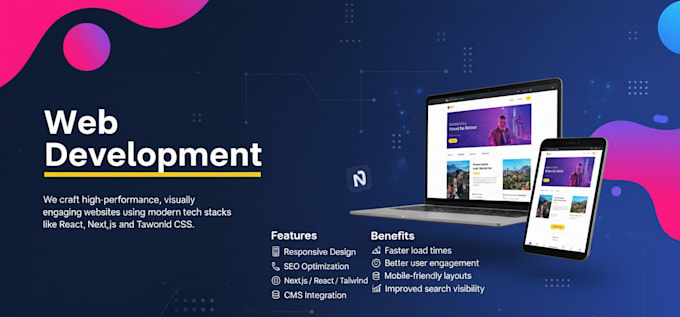build SEO friendly responsive websites with react, nextjs and tailwind